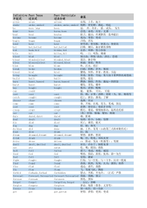 常用动词过去式和过去分词