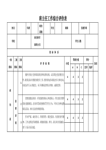 班主任工作综合评价表