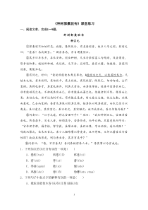 《种树郭橐驼传》课堂练习