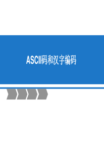 ASCII码和汉字编码