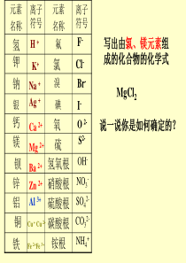 1.6 表示物质的符号(第3课时)