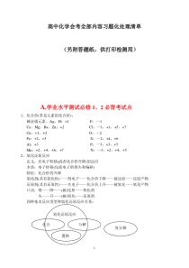 【图文】_高中化学会考_全部内容习题化处理清单