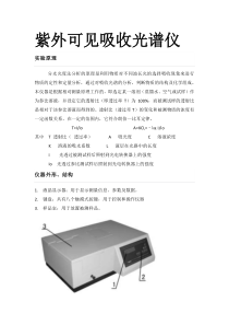 紫外可见吸收光谱仪原理及使用