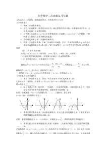 上海初中数学二次函数复习专题