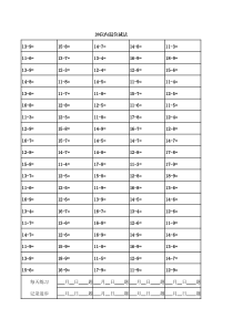 小学一年级20以内退位减法计算练习题