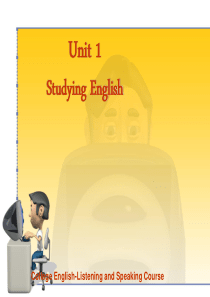 Unit 1 studying  English