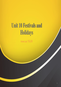 Unit 10 Festival