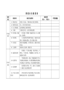 班组安全检查表