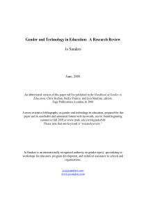 Gender and Technology in Education A Research Revi