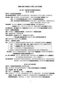 部编新人教版八年级历史上册复习提纲