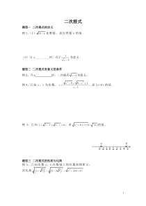 二次根式考试题型汇总