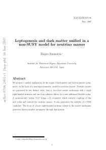 Leptogenesis and dark matter unified in a non-SUSY