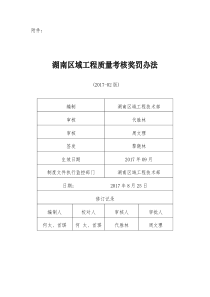 bgy湖南区域工程质量考核奖罚办法