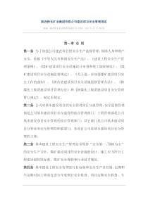 陕西XX矿业集团有限公司建设项目安全管理规定