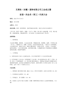 工会成立大会总方案