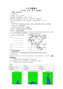 粤人版七年级下册地理期末复习知识点汇总资料