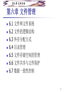 《操作系统》第六章文件管理