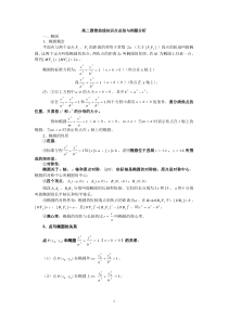 高二圆锥曲线知识点总结与例题