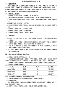 酒吧营销部制度及工资提成方案