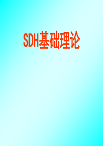 SDH 原理介绍