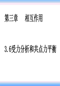 3.6受力分析和共点力平衡解析