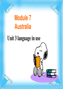 外研初三上册Module7 Australia-U3