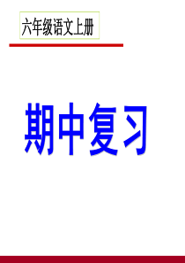 小学六年级语文上册期中复习资料