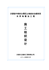 土地综合整治项目施工组织设计