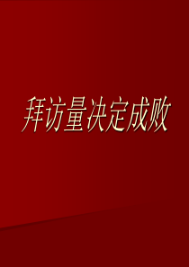 拜访量决定成败