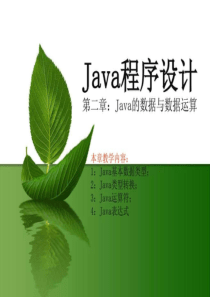 第二章Java数据与数据运算