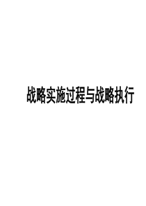 战略实施过程与战略执行