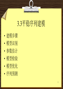 第3章 平稳线性ARMA模型(4)--建立模型