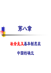 第八章社会主义基本制度在中国的确立2011年秋案例