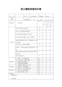 员工绩效考核表DOC