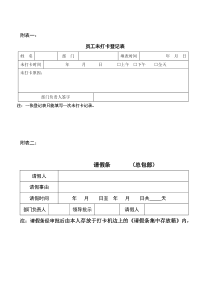 员工考勤、打卡管理记录及表格