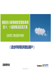 销售统计表用友软件U8、T6最新解决方案