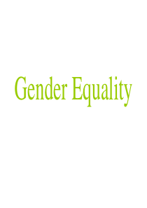 Gender Equality性别平等PPT