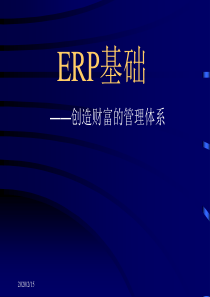 ERP培训之入门知识