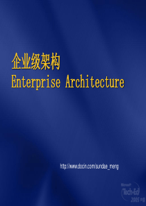 企业级架构Enterprise Architecture