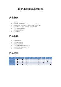 16路串口继电器控制板说明