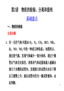 第2讲物质的检验、分离和提纯基础盘点一、物质的检验自我诊断.