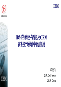 IBM的商务智能及CRM在银行领域中的应用 