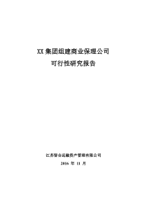 XX集团组建商业保理公司可行性研究报告