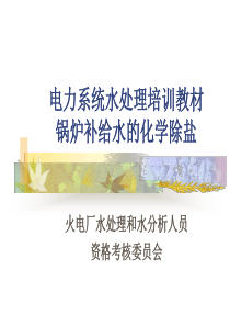 第二章锅炉补给水的化学除盐.