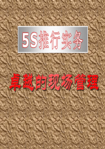 5S推行实务卓越的现场管理