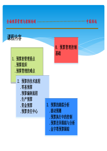 全面预算管理与控制培训