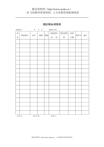 酒店物品请修单