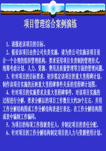 项目管理概论基础-综合案例