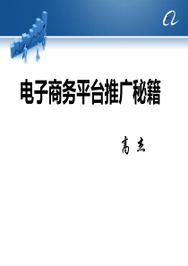 电子商务平台推广秘籍 高杰