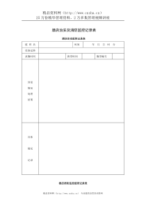 酒店治安及消防监控记录表